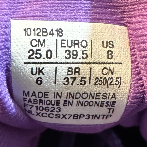 ASICS Women's GEL-EXCITE 10 Black and Purple Athletic Shoes Size 8 - Picture 8 of 10